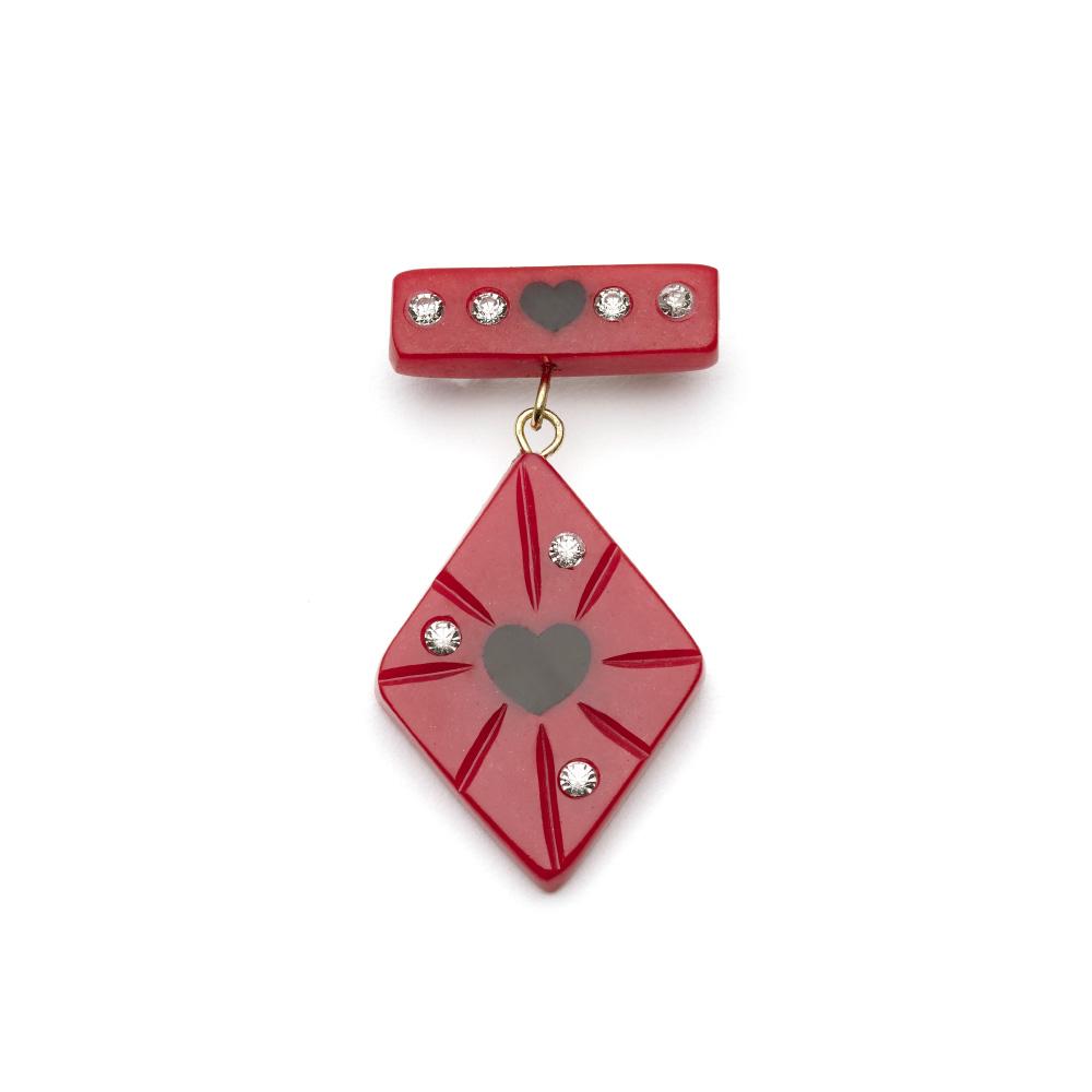 Heartthrob Starburst Brooch by Splendette