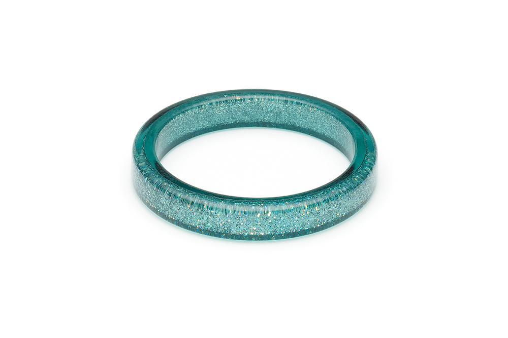 Teal Glitter Bangle by Splendette